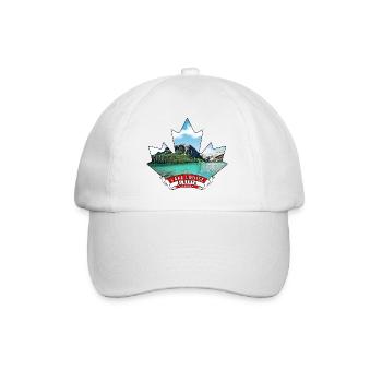 Lake Louise, Alberta Canada Maple Leaf - Baseball Cap - white/white - Front