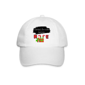 Santa's favorite helper: me - Baseball Cap - white/white - Front