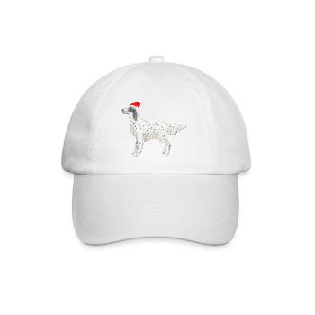 English Setter Fundogs Christmas - Baseball Cap - white/white - Front