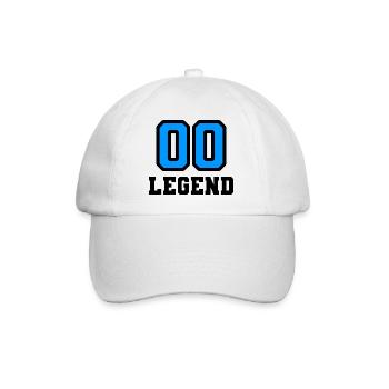 Blau & Schwarz Legende 00 - Baseballkappe - Weiß/Weiß - Vorne