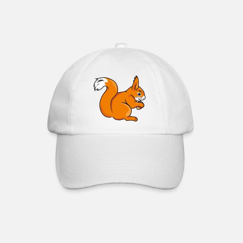 Squirrel - Baseball Cap - white/white