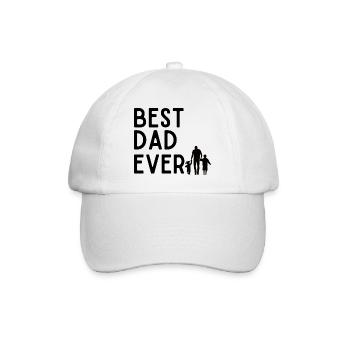 Best Dad Ever - Baseballkappe - Weiß/Weiß - Vorne