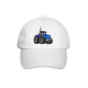 Tracteur avec de gros pneus - Casquette classique - blanc/blanc - Devant