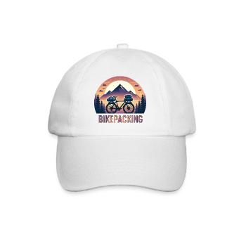 Mountain Camping Bicycle Bikepacking Bike Packing - Baseball Cap - white/white - Front