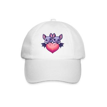 Bat Couple Love Couple In Love - Baseball Cap - white/white - Front