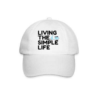 Living the simple life - Baseballkappe - Weiß/Weiß - Vorne