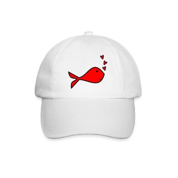 HEART. HEARTS. VALENTINE'S DAY. LOVE. LOVE. COUPLE. - Baseball Cap - white/white - Front