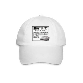 Leberkasthusiast – Leberka's Lifestyle Humor - Baseball Cap - white/white - Front