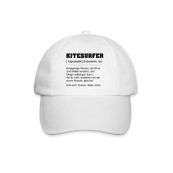 Kitesurfer Definition - Baseballkappe - Weiß/Weiß - Vorne