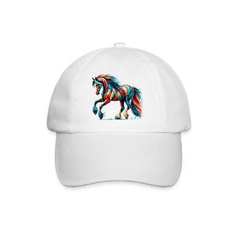 Pferd - Baseballkappe - Weiß/Weiß - Vorne