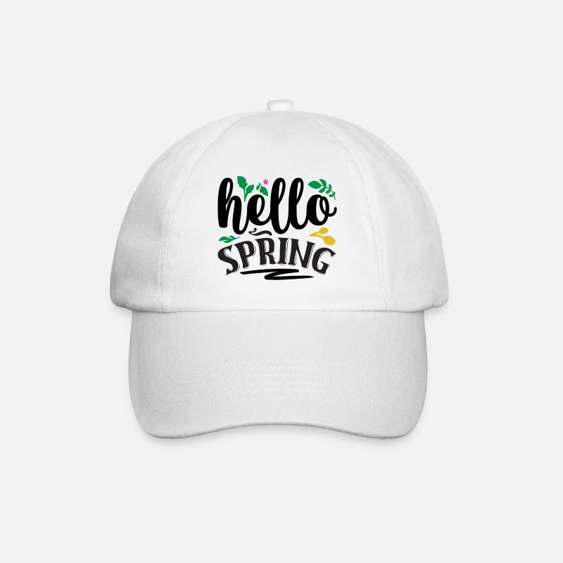 Hallo Frühling - Baseballkappe - Weiß/Weiß