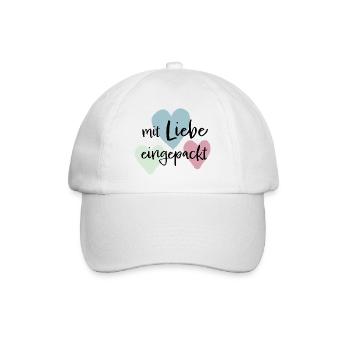 Mit liebe eingepackt - Baseballkappe - Weiß/Weiß - Vorne