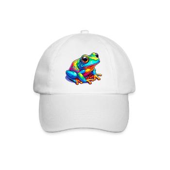 Frog - Baseball Cap - white/white - Front
