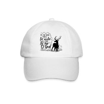 As the deer pants for water - Baseball Cap - white/white - Front