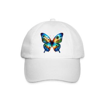 Schmetterling - Baseballkappe - Weiß/Weiß - Vorne