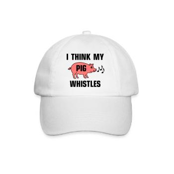 Je pense que mon cochon siffle - Casquette classique - blanc/blanc - Devant