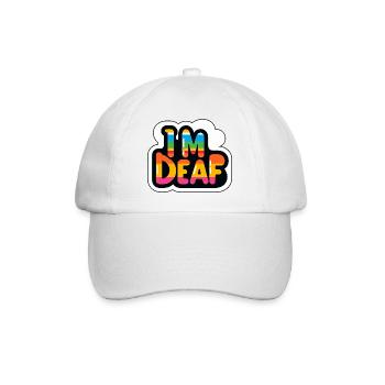 I'm Deaf 39 - Baseball Cap - white/white - Front