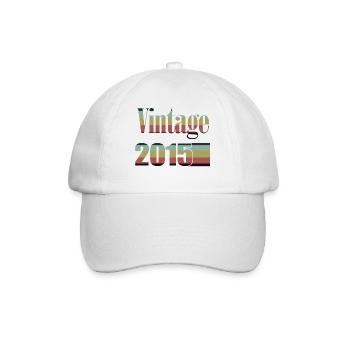 2015 anniversaire 2015 né en 2015 anniversaire - Casquette classique - blanc/blanc - Devant