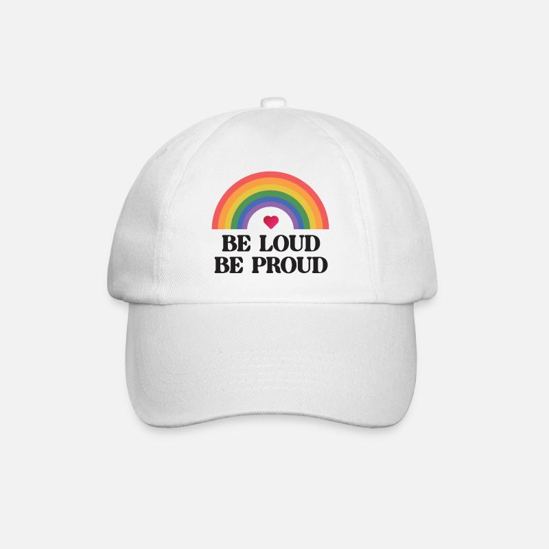 LGBT Pride Month - Sei laut, sei stolz - Baseballkappe - Weiß/Weiß