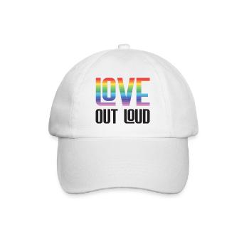 Mois de la fierté LGBTQ - Love Out Loud - Casquette classique - blanc/blanc - Devant