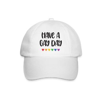 LGBT Pride Month - Have a Gay Day - Baseballkappe - Weiß/Weiß - Vorne