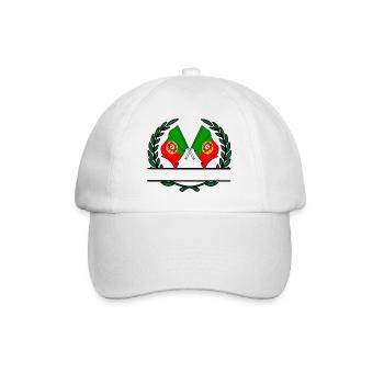 Flags Portugal laurel wreath banner - Baseball Cap - white/white - Front