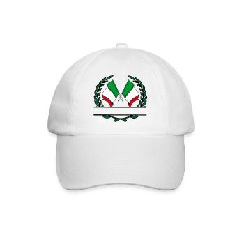 Drapeaux Italie bannière couronne de laurier - Casquette classique - blanc/blanc - Devant