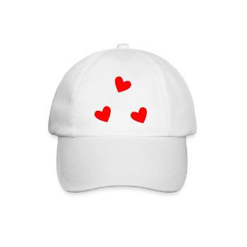 LOVE. HEART. HEARTS. HEART. FATHER's DAY - Baseball Cap - white/white - Front
