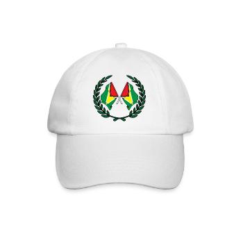 Drapeaux Guyane en couronne de laurier - Casquette classique - blanc/blanc - Devant