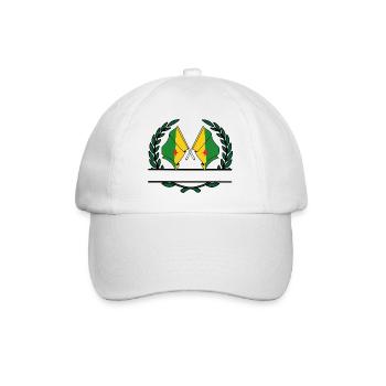 Drapeaux bannière couronne de laurier Guyane française - Casquette classique - blanc/blanc - Devant