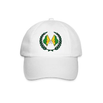 Drapeaux Guyane française en couronne de laurier - Casquette classique - blanc/blanc - Devant