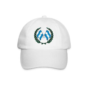 Flags Honduras in laurel wreath - Baseball Cap - white/white - Front