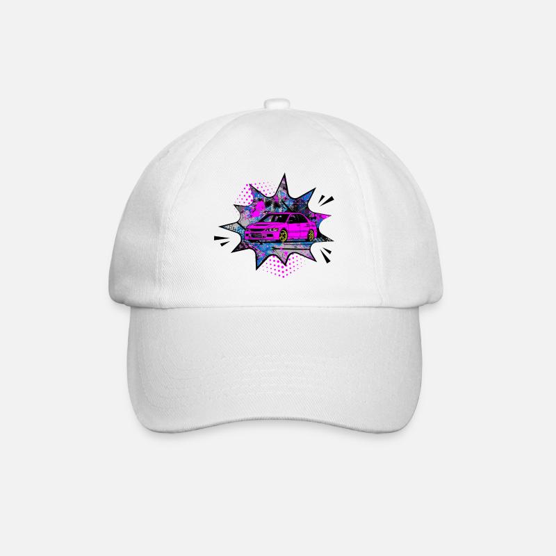 Mitsu pink bubble - Baseball Cap - white/white