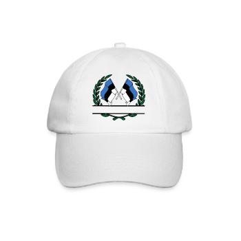 Flags Estonia laurel wreath banner - Baseball Cap - white/white - Front