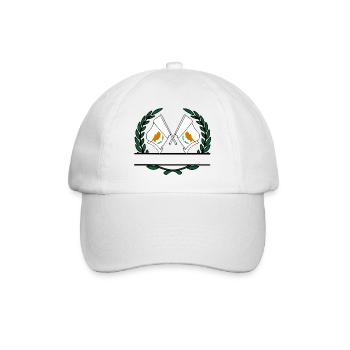 Drapeaux chypriote couronne de laurier bannière - Casquette classique - blanc/blanc - Devant