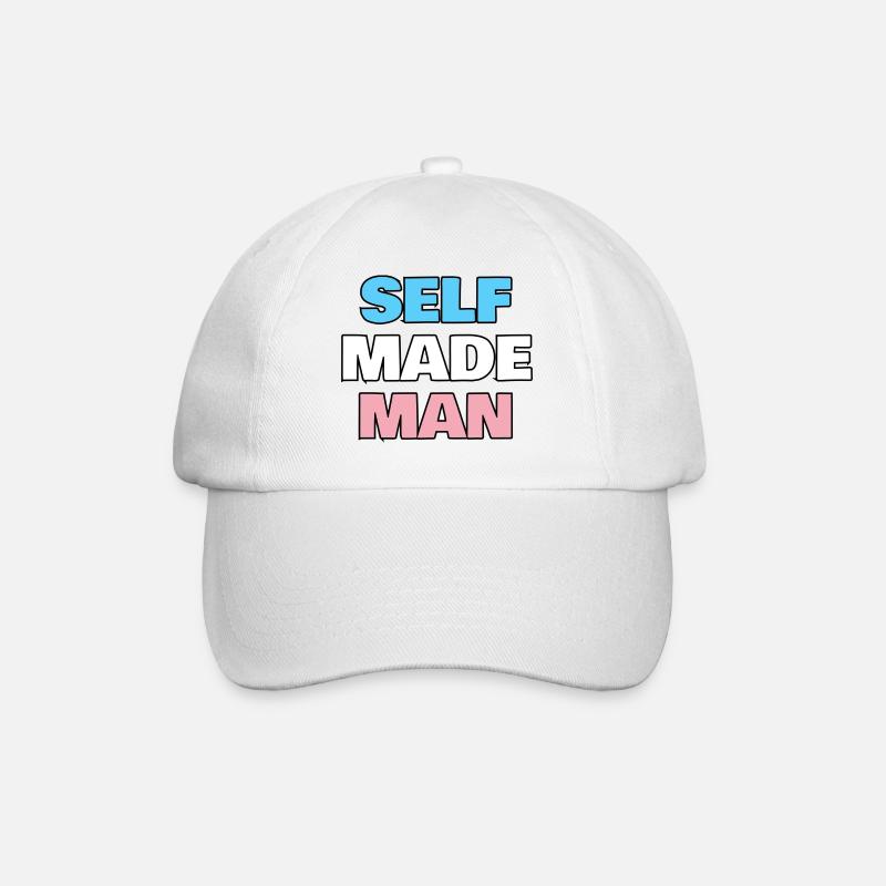Self made man - Baseball Cap - white/white
