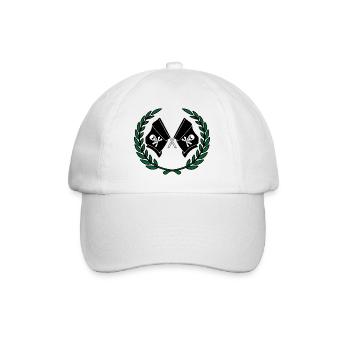 Drapeaux de pirates en couronne de laurier - Casquette classique - blanc/blanc - Devant