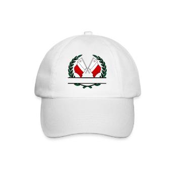 Drapeaux Malte couronne de laurier bannière - Casquette classique - blanc/blanc - Devant