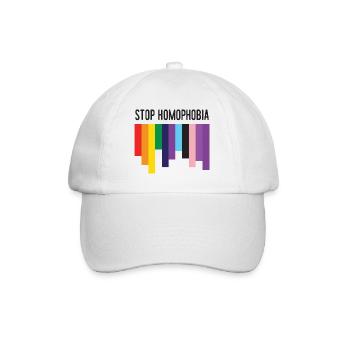 LGBT Pride Month - Stop Homophobia - Baseball Cap - white/white - Front