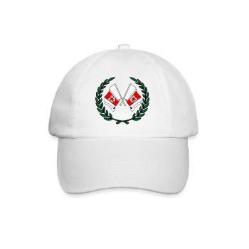 Drapeaux Couronne de laurier de Poméranie occidentale - Casquette classique - blanc/blanc - Devant