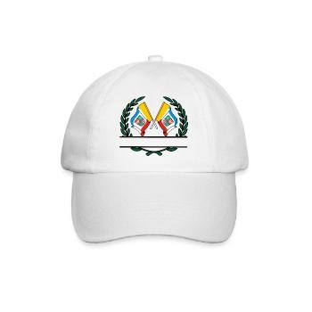 Flags Holy Cross laurel wreath banner - Baseball Cap - white/white - Front