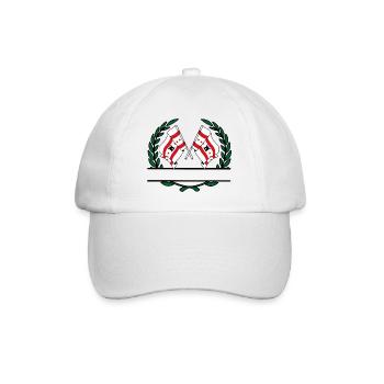 Drapeaux de la province de Drenthe couronne de laurier bannière - Casquette classique - blanc/blanc - Devant