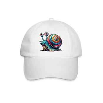 Schnecke - Baseballkappe - Weiß/Weiß - Vorne
