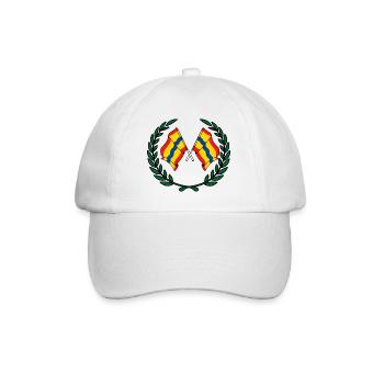 Flags province of Overijssel laurel wreath - Baseball Cap - white/white - Front