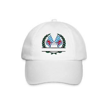 Flags province of Luxembourg Belgium laurel wreath - Baseball Cap - white/white - Front
