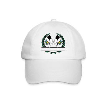 Drapeaux des Grisons Suisse couronne de laurier bannière - Casquette classique - blanc/blanc - Devant