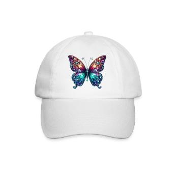 Butterfly Diamond Diamonds Crystals Crystal - Baseball Cap - white/white - Front