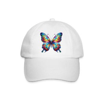 Schmetterling - Baseballkappe - Weiß/Weiß - Vorne