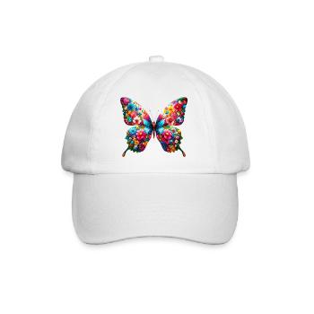 Schmetterling - Baseballkappe - Weiß/Weiß - Vorne