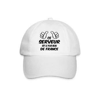 BEST SERVER - Baseball Cap - white/white - Front